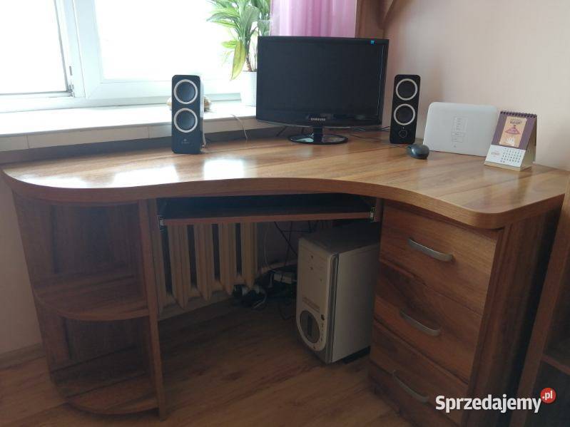 Komplet mebli młodzieżowych łózko biurko regał