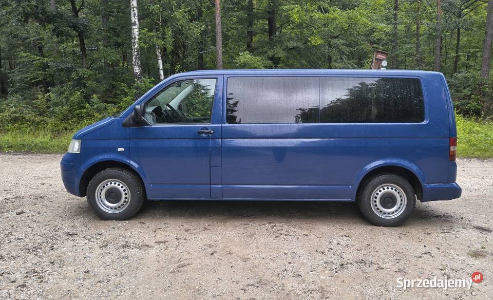 VW T5 Caravelle Transporter 19 TDi 9 osobowy niebieski mazowieckie Przysucha sprzedam