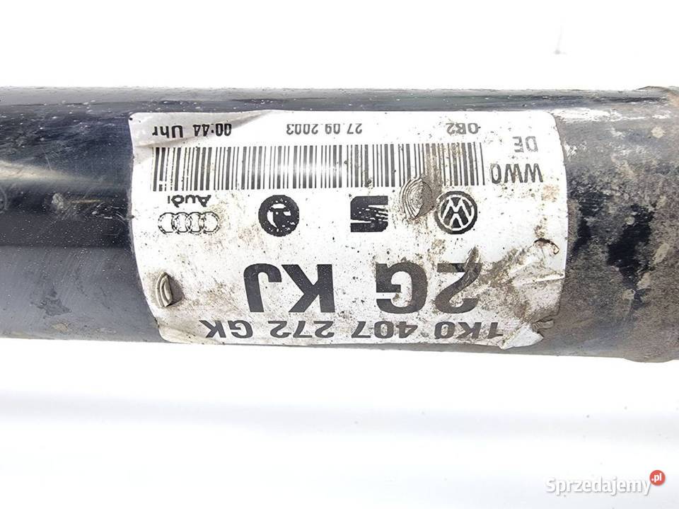 PÓŁOŚ PRAWA PRZÓD VOLKSWAGEN TOURAN 1K0407272GK Lipno