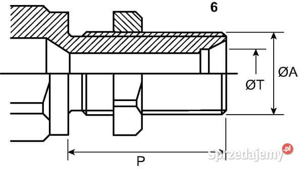 Szybkozłącze skręcane 1 gwint panelowy M36x2 25S Kamionna