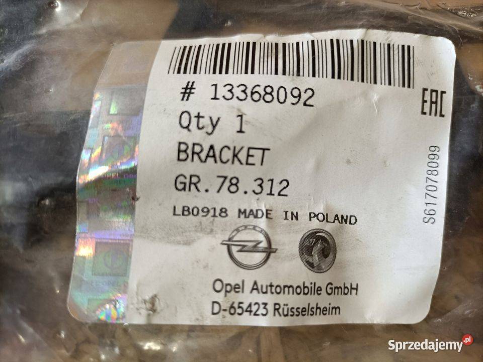 OPEL ASTRA J IV HB ŚLIZG ZDERZAKA ŚRODKOWY TYŁ osobowe wielkopolskie Pleszew