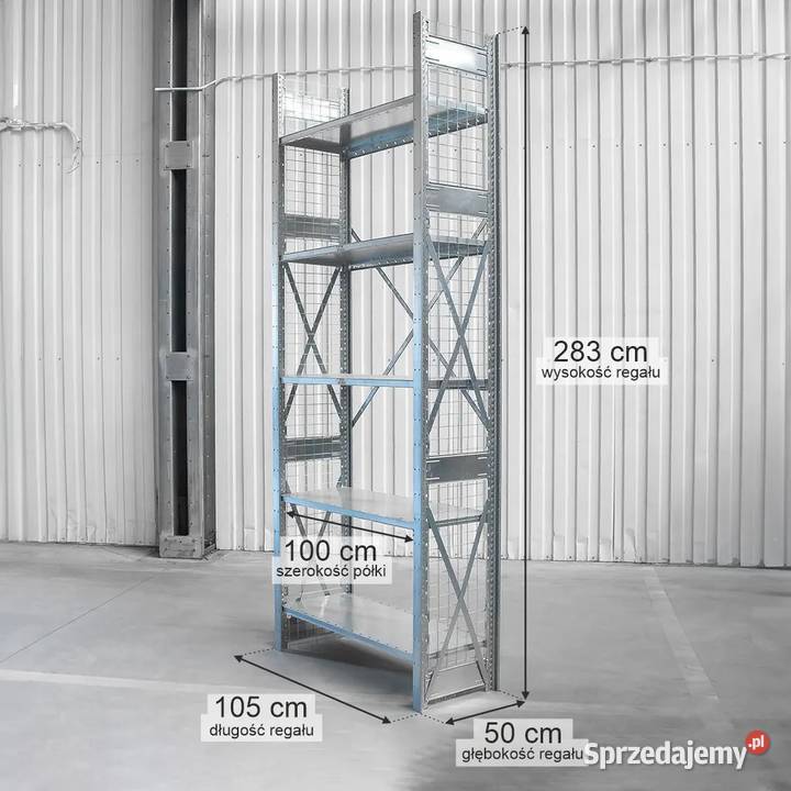 Regał magazynowy 5półkowy Dexion 283x105x50 podkarpackie Chmielów