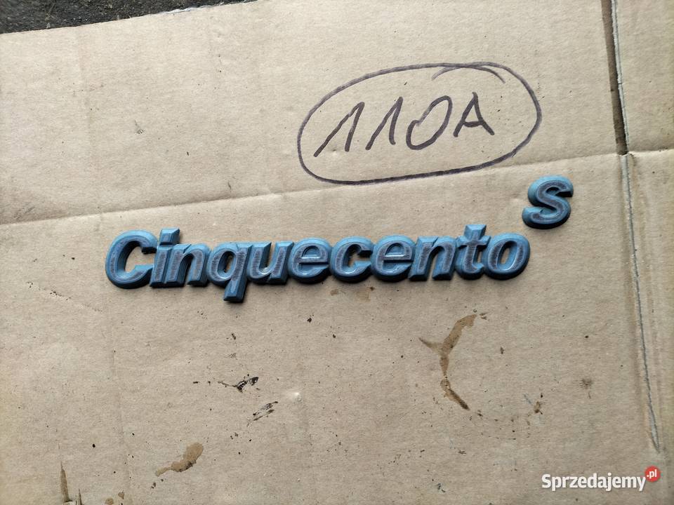 FIAT CINQUECENTO S ZNACZEK EMBLEMAT NAPIS osobowe sprzedam