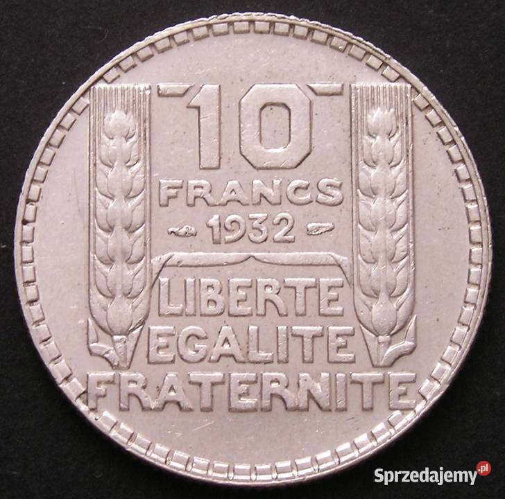 FRANCJA 10 FRANKÓW 1932 SREBRO Łódź