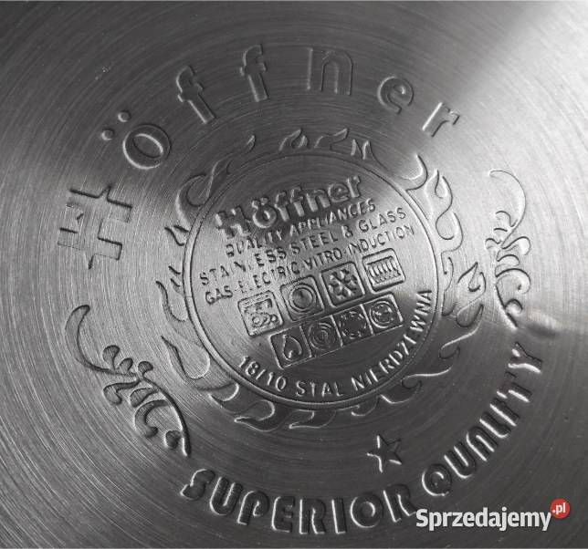 Komplet garnków Hoffner 16el garnki stalowe z Łódź