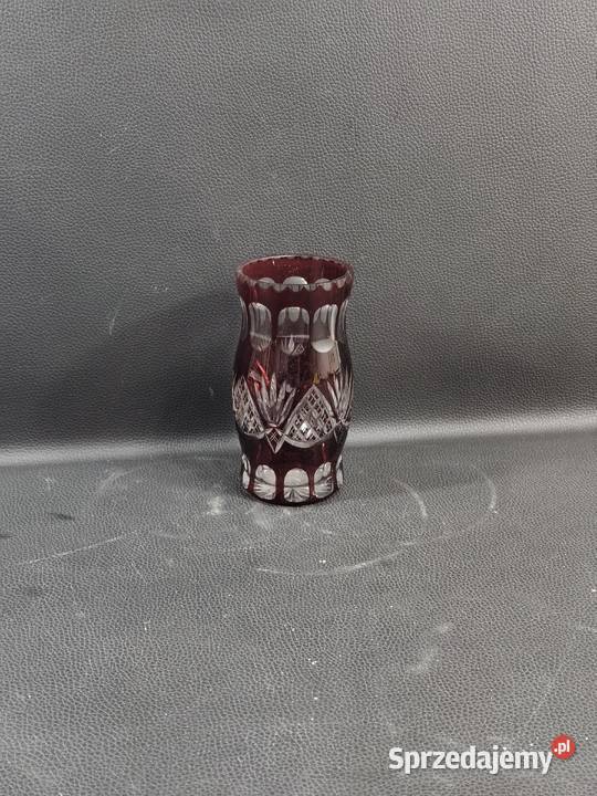 Rubinowy Kryształowy Wazon Bochemia Wazony Poddębice sprzedam