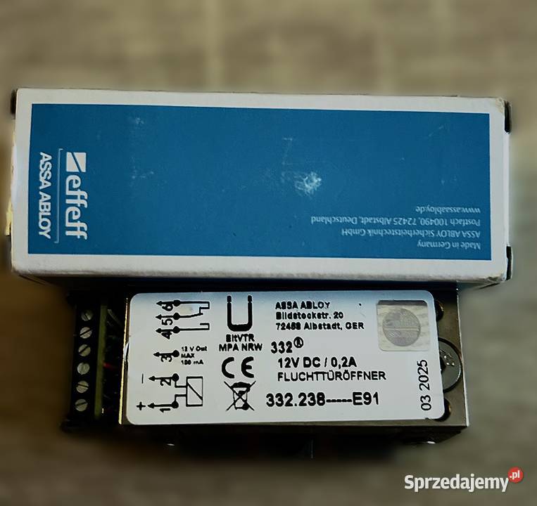Elektrozaczep Assa Abloy effeff 332238E91 Pruszcz Gdański