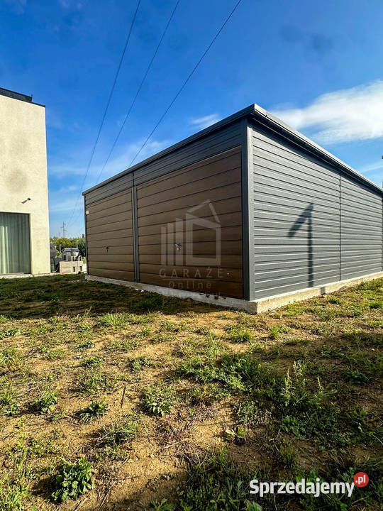 Garaż Blaszany 6x6m 2x Brama Uchylna Drzwi Okno 369zł/m2 Żnin