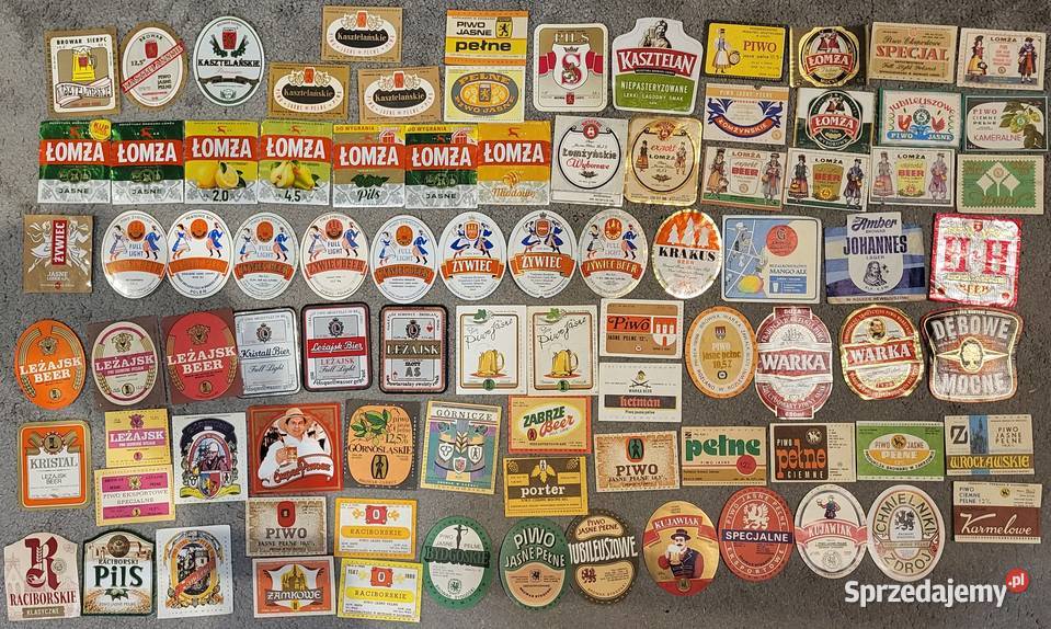 Etykiety piwne zestaw 352 etykiet piwnych Ząbki sprzedam