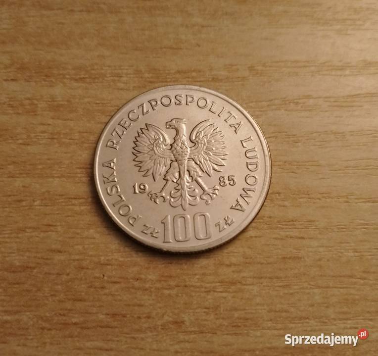 MONETA kolekcjonerska PRL 100 z 1985roku Centrum