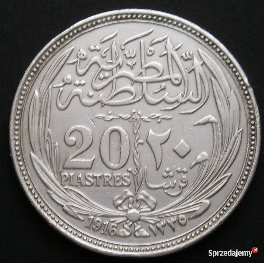 Egipt 20 piastrów 1916 SREBRO
