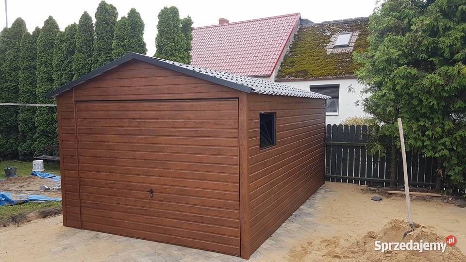 Garaż Blaszany Drewnopodobny 4x6 Garaże Blaszane