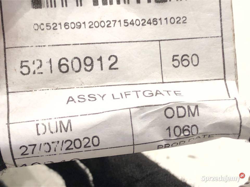 WIĄZKA KLAPY JEEP COMPASS MP 52160912 15 131