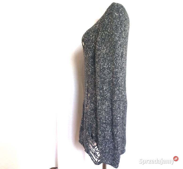 Sweter Z ROZDARCIAMI Damski czarny r 40 Bershka Swetry i golfy Białystok