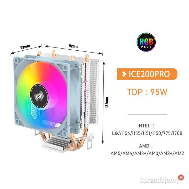 Uniwersalne chłodzenie AIGO RGB procesor Intel Kraków