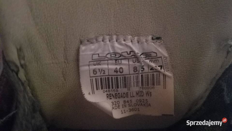 Buty Lowa Renegade Mid 4041 265 górskie Skóra podlaskie Białystok