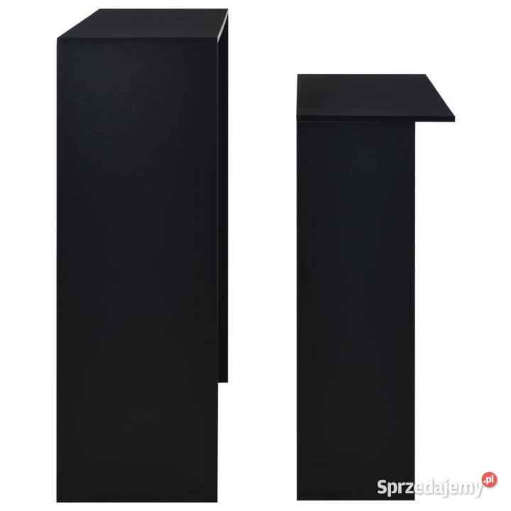 Stół barowy z 2 blatami czarny 130 x 40 x 120 Warszawa