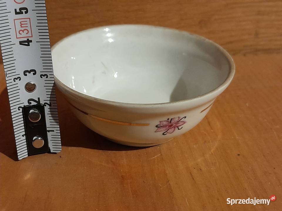 Stara porcelana maleńka miseczka spodek Dąbrowa Górnicza
