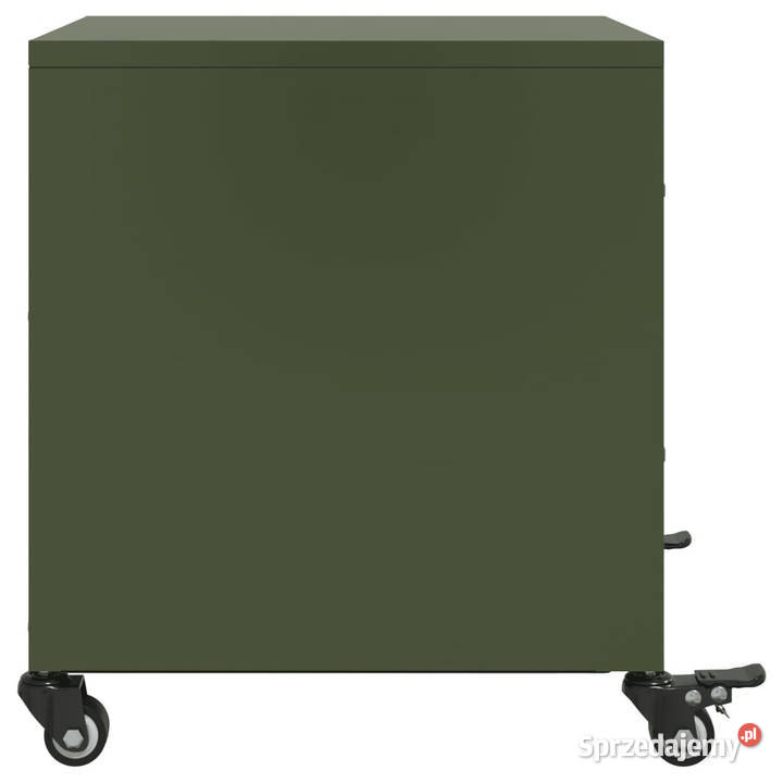 Szafka nocna oliwkowa zieleń 36x39x435 stal