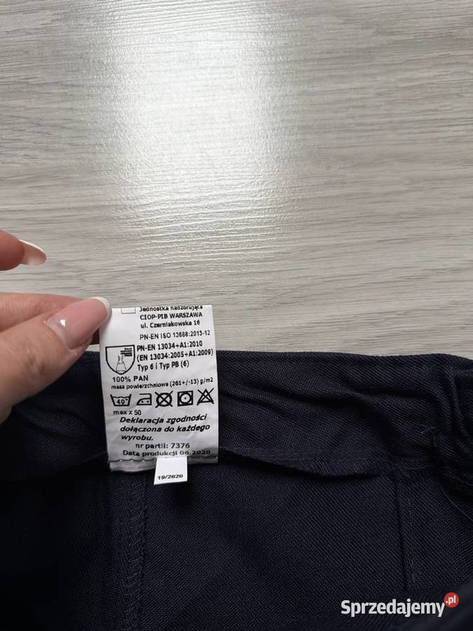 Spodnie robocze ubranie chroniące przed ciekłymi Chrzanów