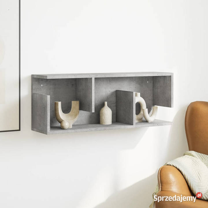 Półka ścienna 80x20x30 szarość betonu WM854835 Warszawa
