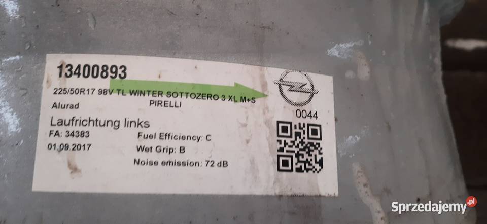 Alufelgi Opel Astra J Mokka Zafira C Alufelgi 17 aluminiowe pomorskie sprzedam