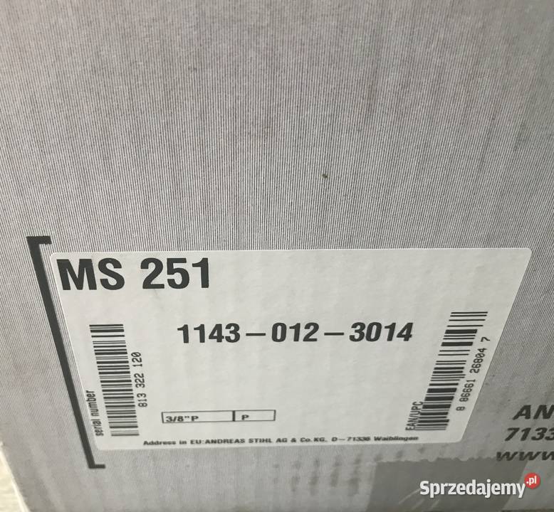 Piła Pilarka Spalinowa STHIL MS251C 3 Konin