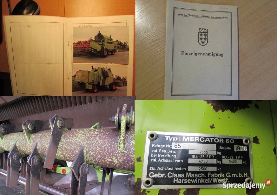 Kombajn zbożowy CLAAS MERCATOR 60 z Austrii małopolskie Miechów sprzedam
