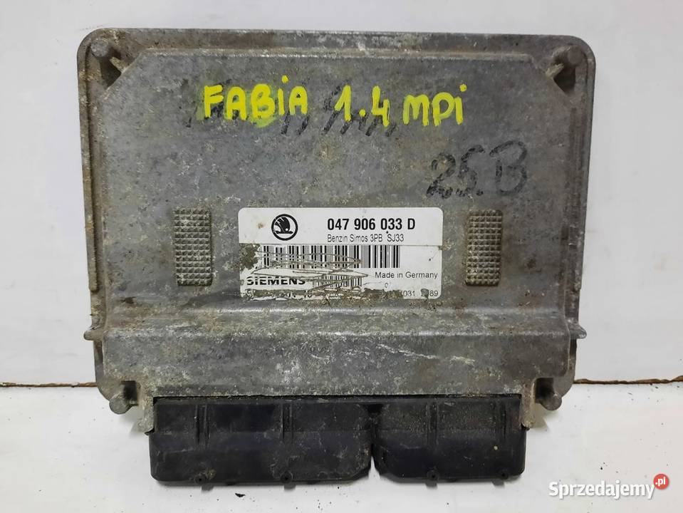 SKODA FABIA 14 B STEROWNIK SILNIKA 047906033D świętokrzyskie Włoszczowa