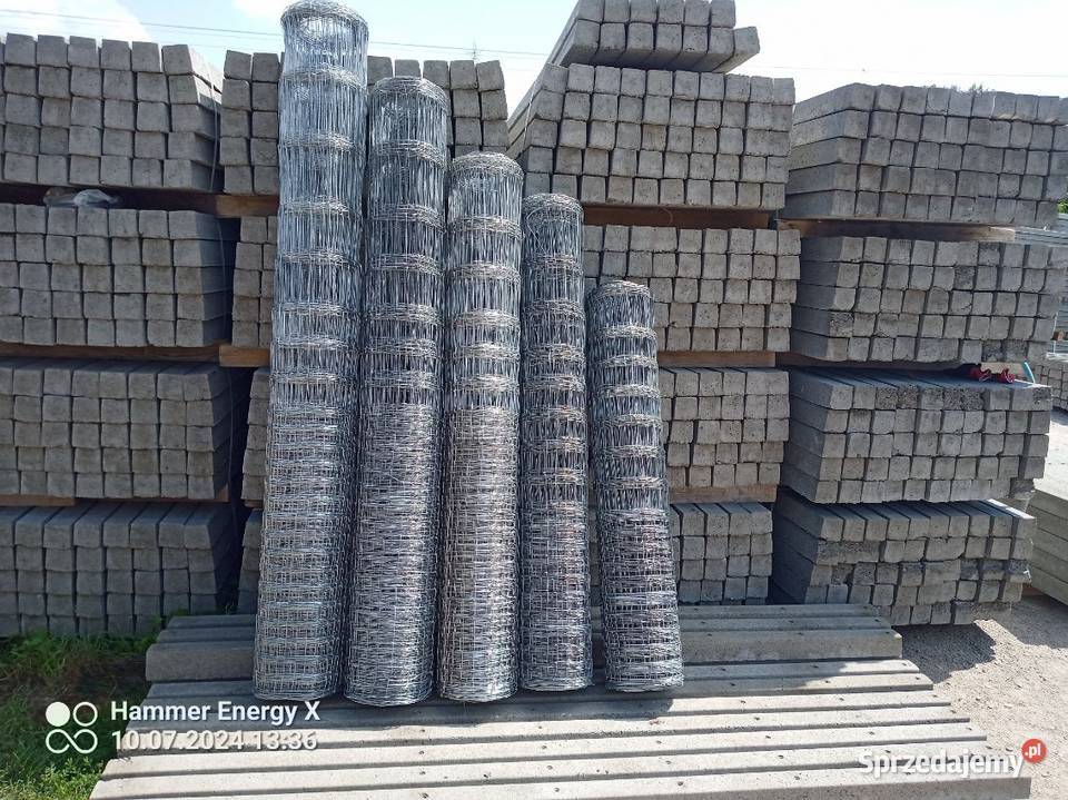 Siatka leśna 3mb150 Słupki betonowe Ogrodzenie