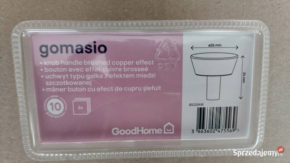 Uchwyt meblowy GoodHome Gomasio gałka miedź Częstochowa sprzedam