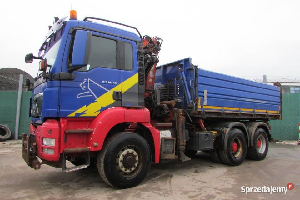 Wywrotka 6x6 z dzwigiem MAN Tgs Warszawa sprzedam