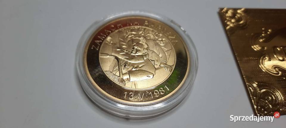 moneta 40lecie zamachu na Papieża K8 Warszawa