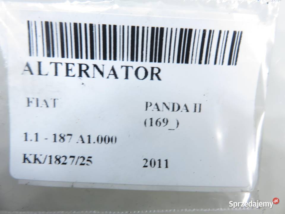 ALTERNATOR FIAT PANDA II 11 54 187 A1000 małopolskie sprzedam