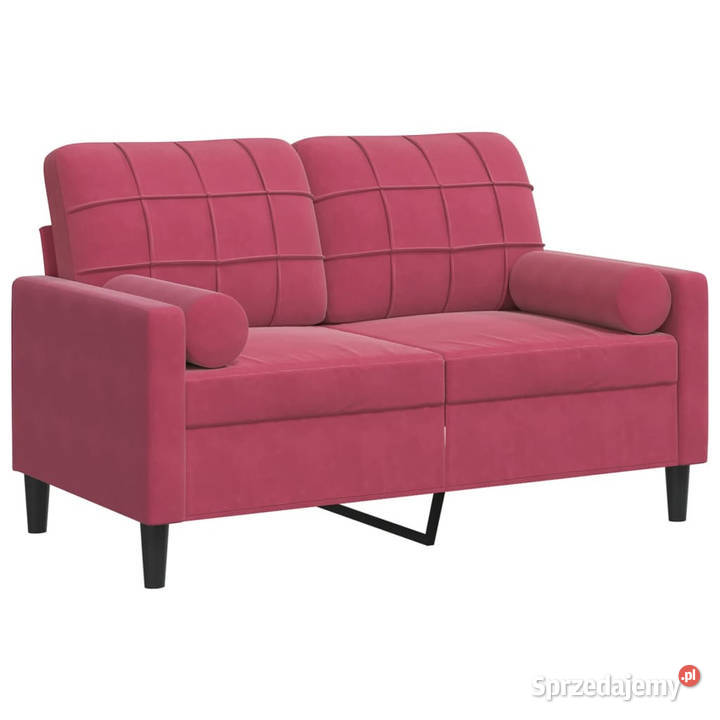 2osobowa sofa z poduszkami winna czerwień 120 Warszawa