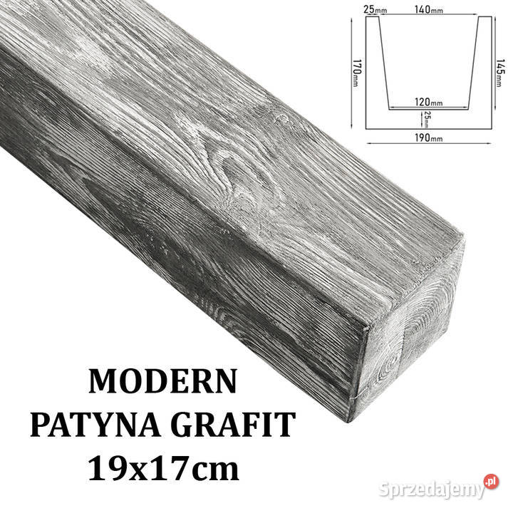 Belka Modern 19x17 Patyna Grafit Gdów