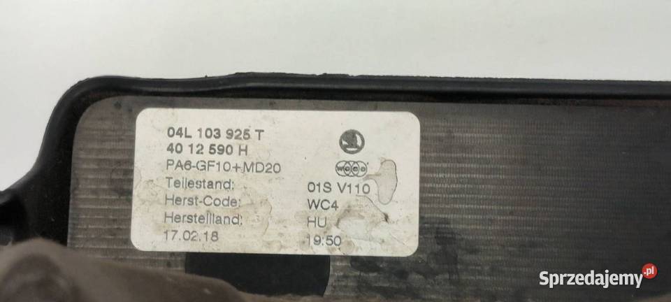 OSŁONA SILNIKA SKODA OCTAVIA III 04L103925T Pozostałe Lipno sprzedam