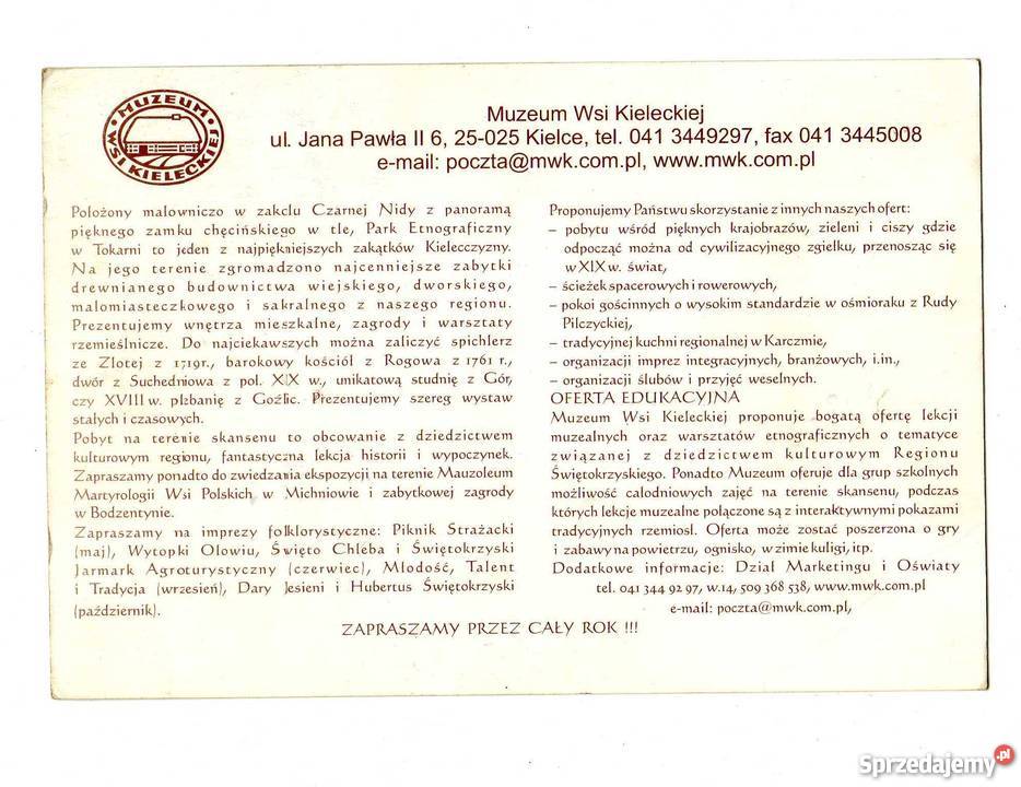 TOKARNIA POCZTÓWKA REKLAMOWA świętokrzyskie Krynki