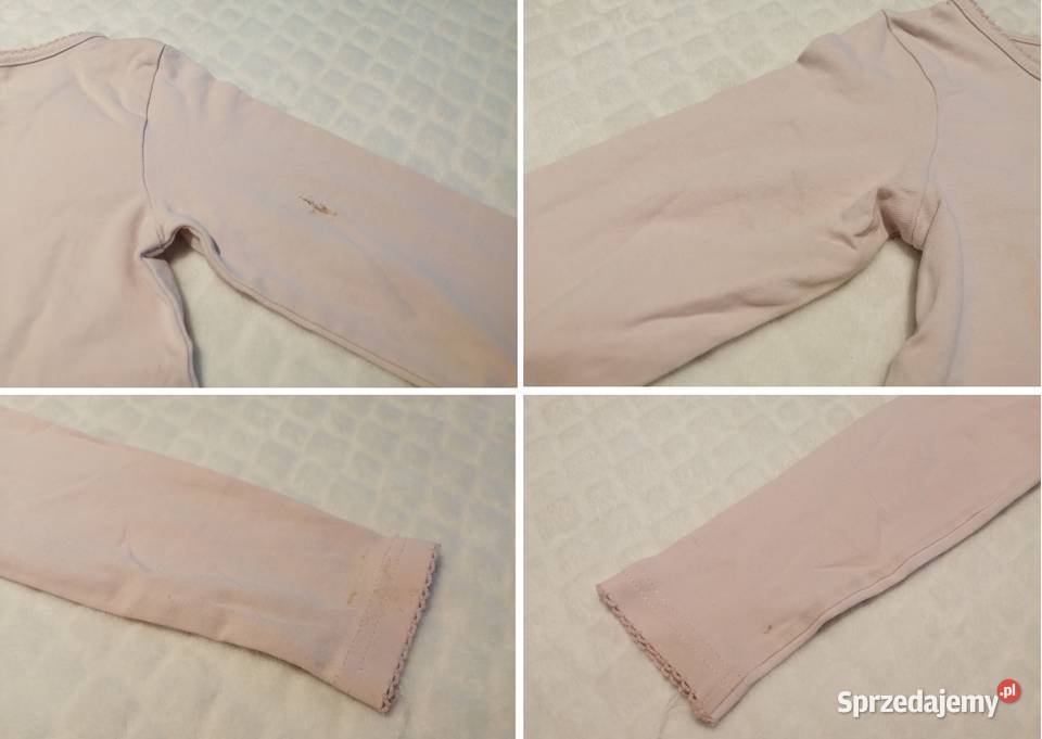 Koszulka długi rękaw HM 98104 blady róż Odzież H&M