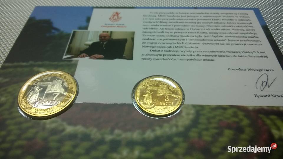 monety Blister 3 i 7 Sączów 100 lat Sandecji Kolekcje Warszawa sprzedam