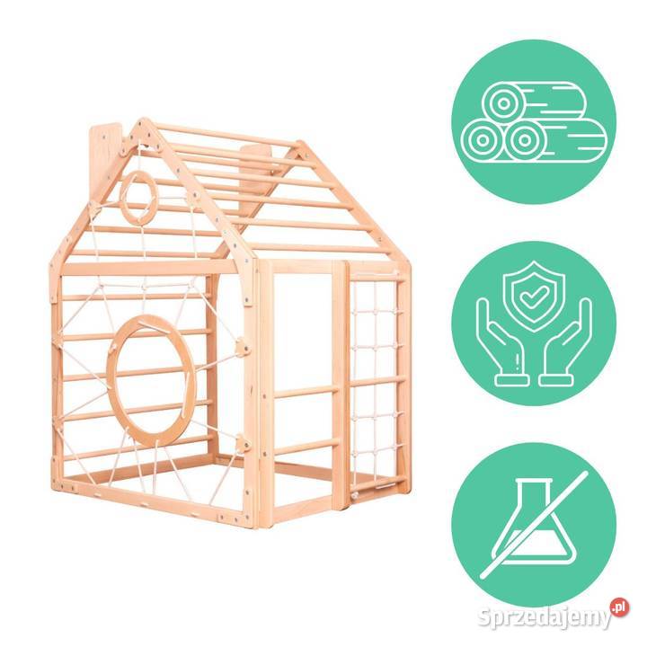 domowy plac zabaw Domek drewno
