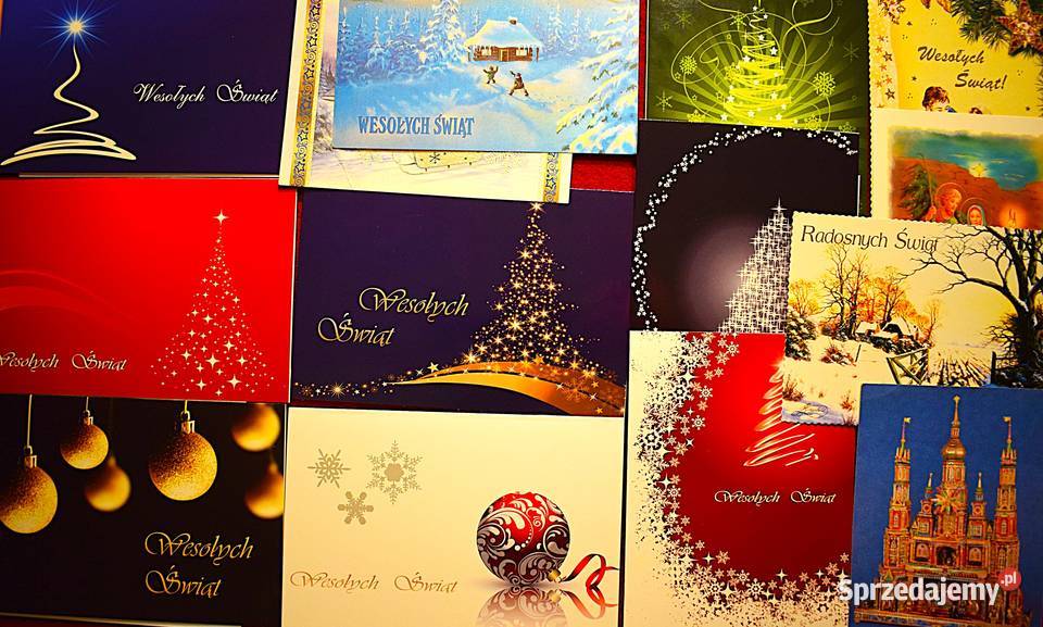 Świąteczne kartki z życzeniami 14 sztuk