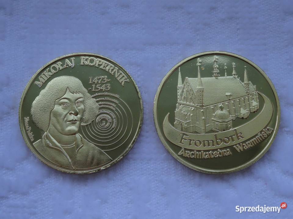 Złota Polska medal moneta Kopernik Frombork Numizmatyka Numizmatyka Łódź