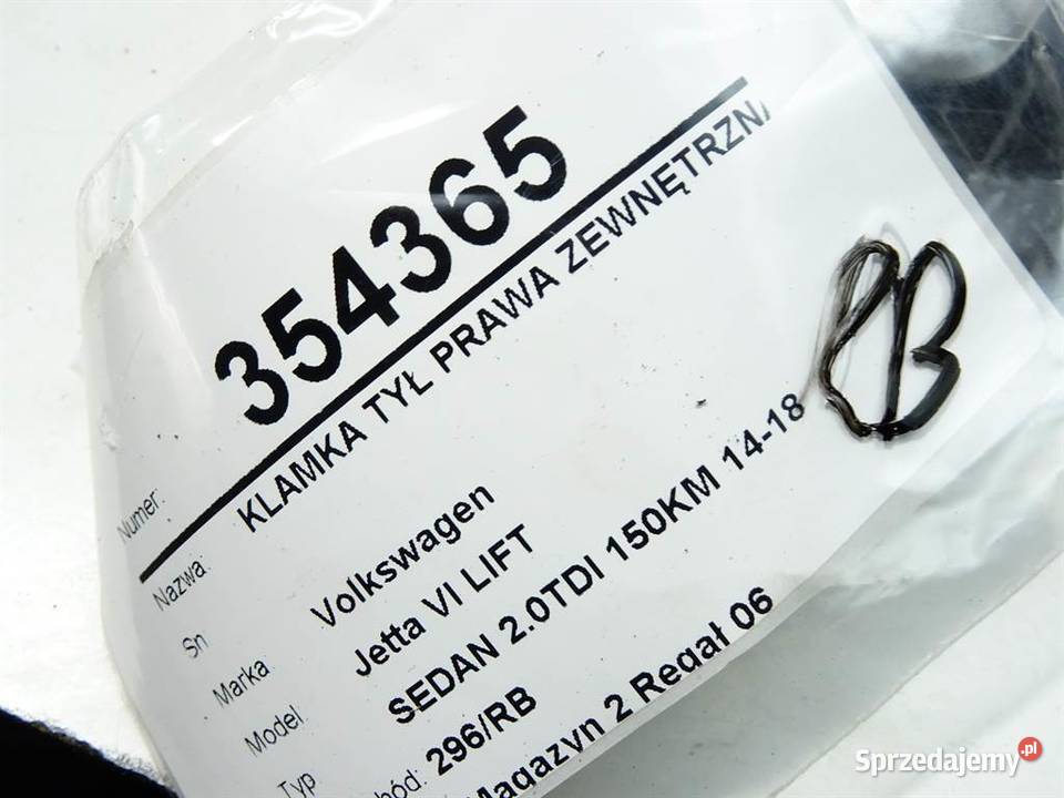 KLAMKA TYŁ PRAWA ZEWNĘTRZNA VW JETTA IV