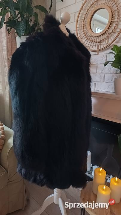 Futro czarne vintage czarny lis rL czarny Marki sprzedam