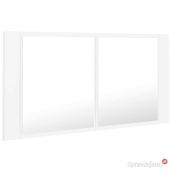 Szafka łazienkowa z lustrem i LED biała 90x12x45 Warszawa sprzedam