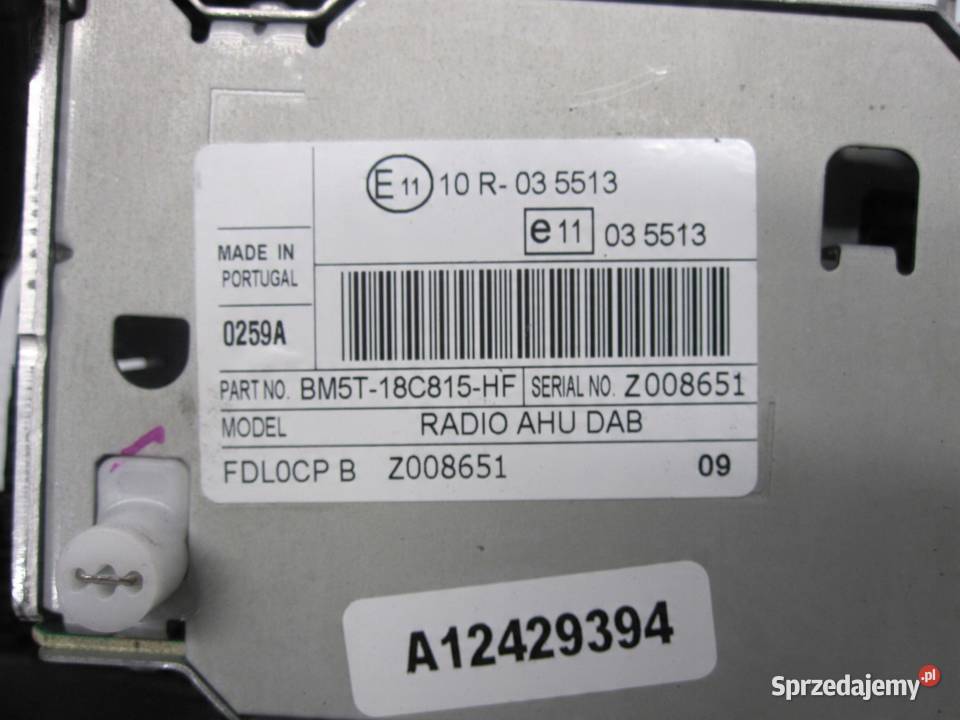 FORD FOCUS MK3 III 12r radio CD BM5T18C815HF Sprzęt audio fabryczny