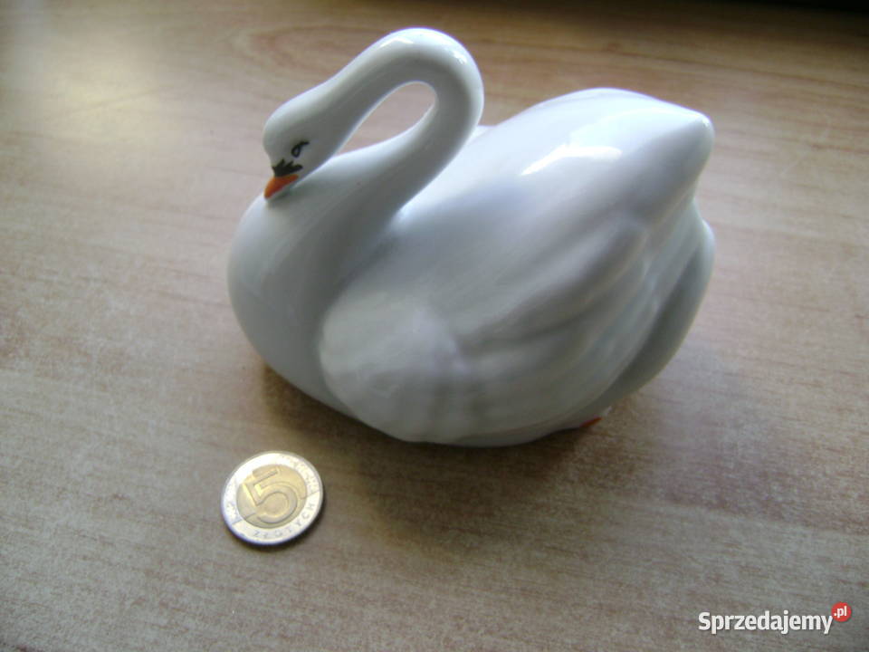 Starocie z PRL PTAKI z porcelany Łabędź pomorskie Gdynia sprzedam