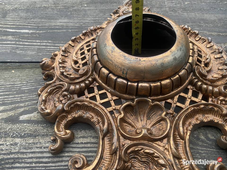 Obudowa zegara lustra kinkietu mosiężna duża Zielonka sprzedam