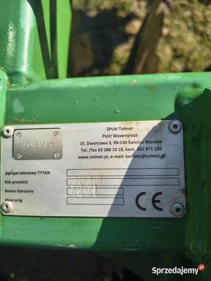Agregat talerzowy Tolmet Tytan 25m hydropak Glinica